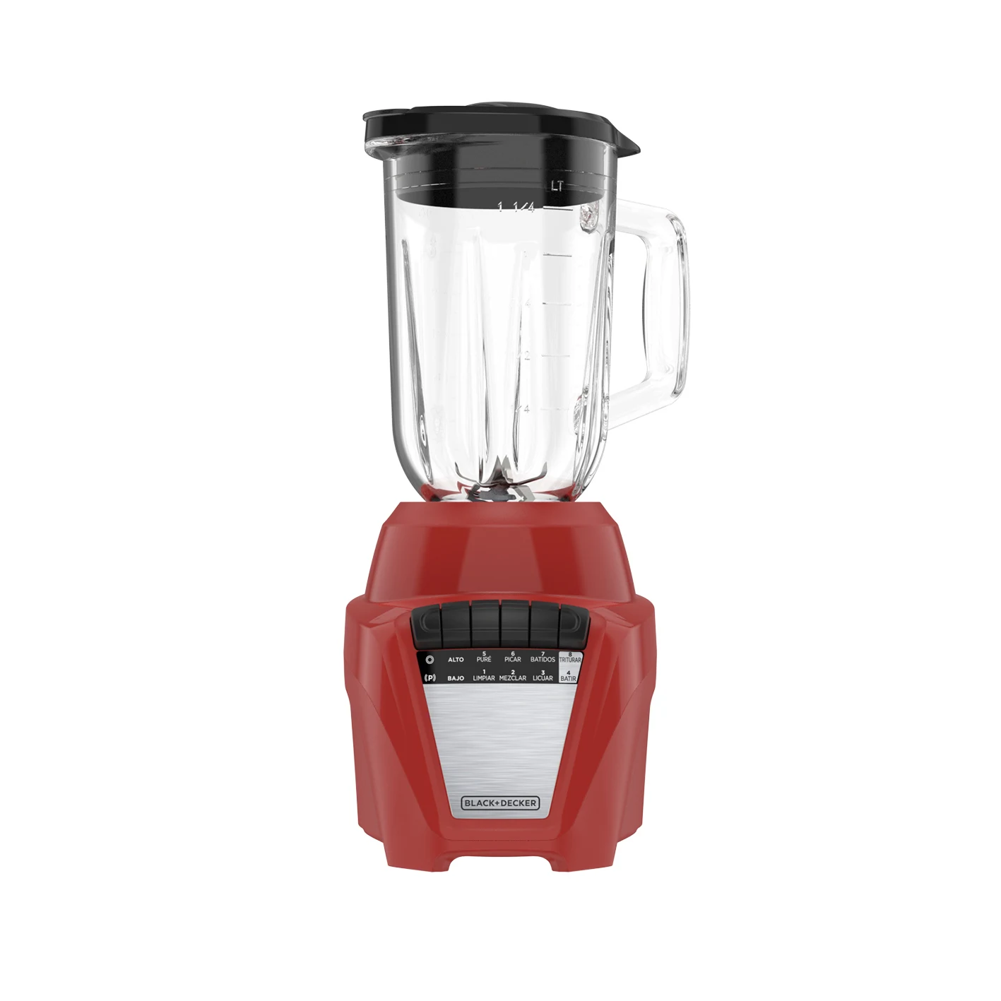 Licuadora Black+Decker Ice Crush BL08761RDCL 700W 8Vel Roja Jarra Vidrio 1.25L