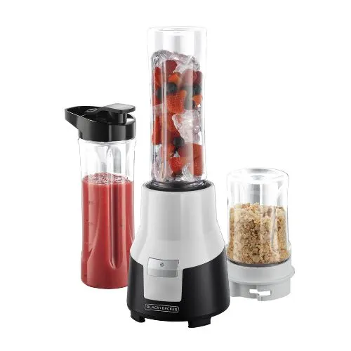 Licuadora Personal Black+Decker FusionBlade PB22340-CL 250W con Vasos Portátiles y Accesorios