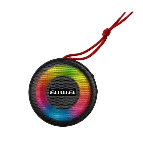 Parlante portátil AIWA AWSJ216 con Bluetooth 5.3, LED e IPX6