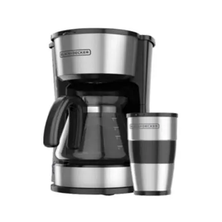 Cafetera de Goteo Black+Decker CM0755SCL 4 en 1 para 5 Tazas Filtro Permanente