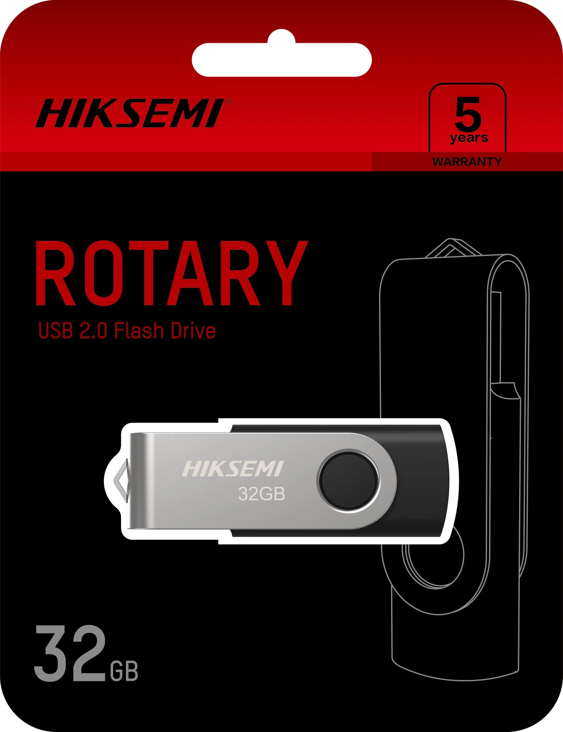 PENDRIVE HIKSEMI 32GB HS-USB-M200S 32G ROTARY USB-A FLASH 2.0