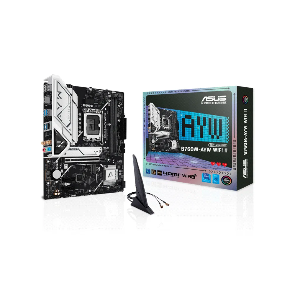 PLACA MADRE ASUS 1700 B760M-AYW WIFI II DDR5 ASUS S/R/HDMI/2M2/USB3.2/MATX