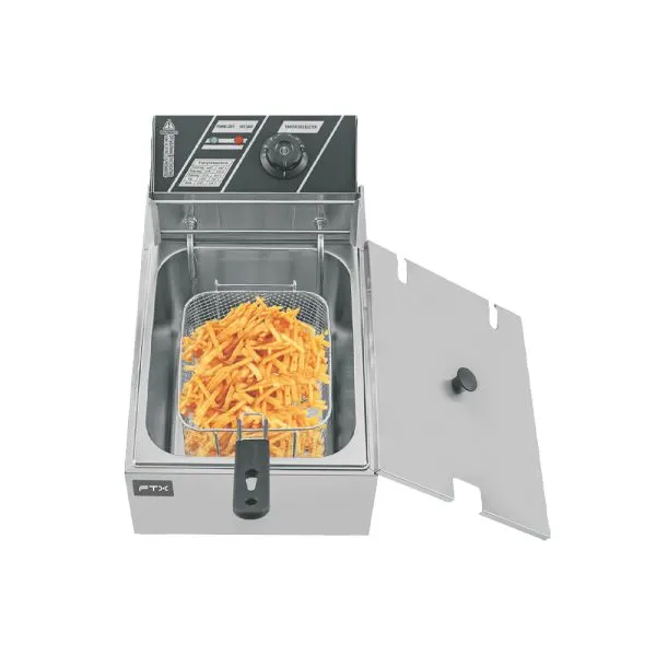 Freidora eléctrica FTX DF-10 de 10 L y 2500 W con cesta de acero inoxidable