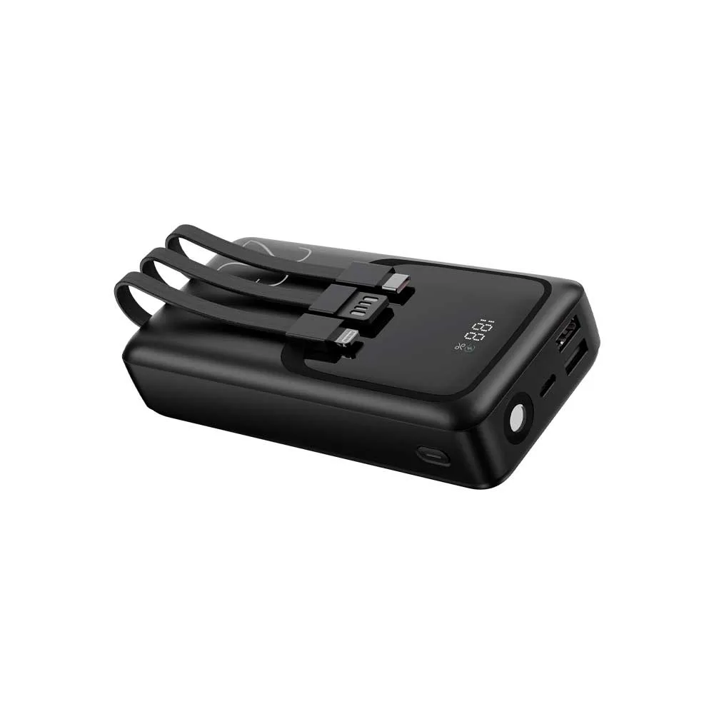 Batería externa negra FTX PB-20LCD-BK con pantalla digital y marca FTX. - Vista 5