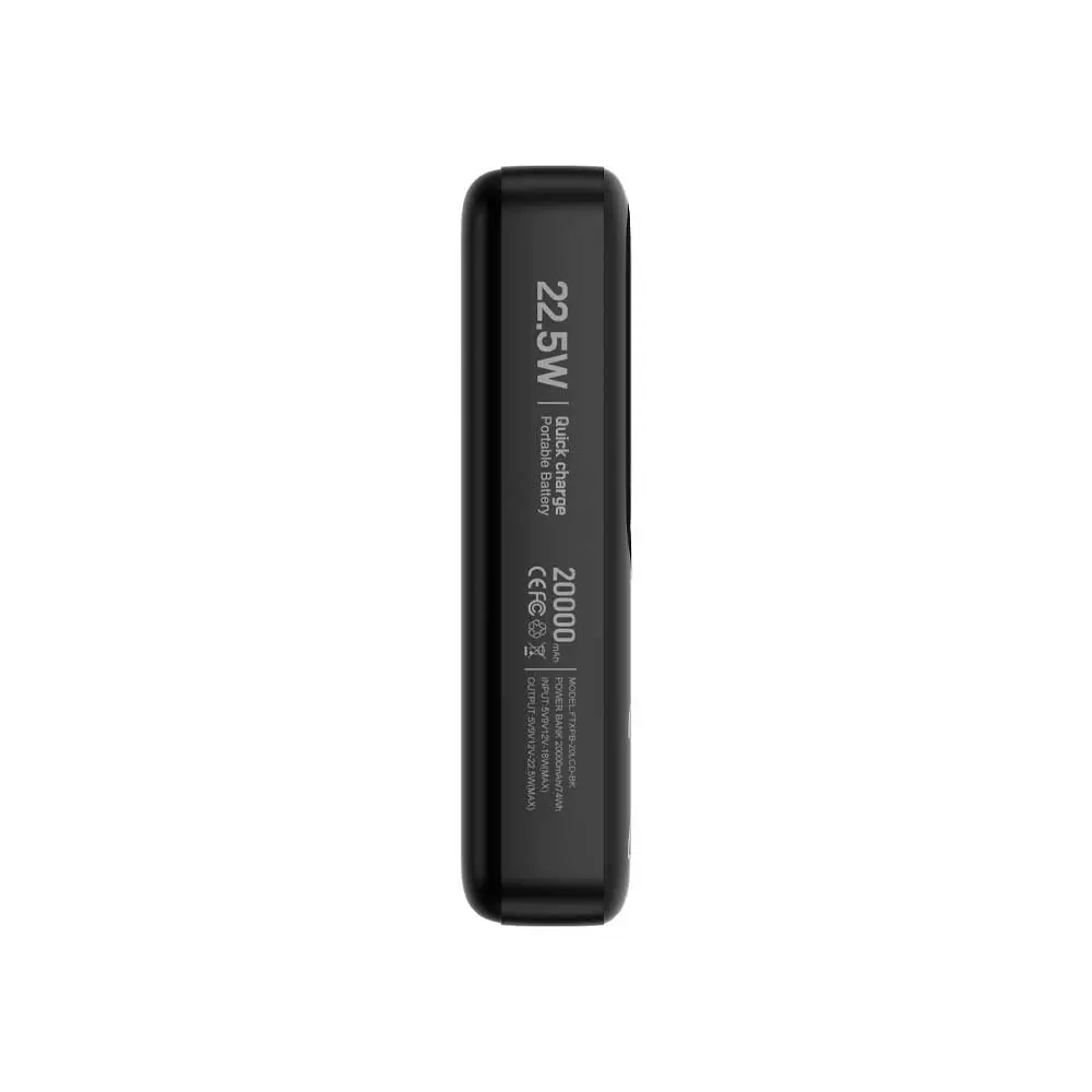Batería externa negra FTX PB-20LCD-BK con pantalla digital y marca FTX. - Vista 6