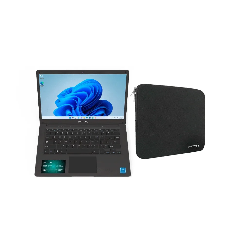 Notebook FTX N14-C2564IN 14,1 pulgadas 4 GB 256 GB SSD Windows 11 + funda
