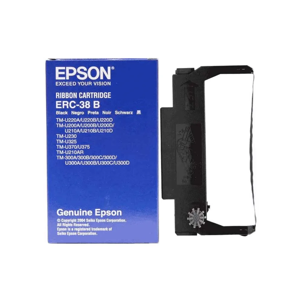 Caja azul de cinta de impresión Epson ERC-38B negra - Vista 2