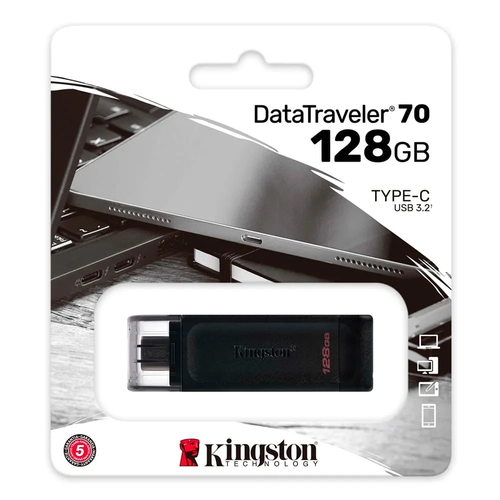 PENDRIVE KINGSTON DATATRAVELER 70 128GB USB-C 3.2 DT70/128GB