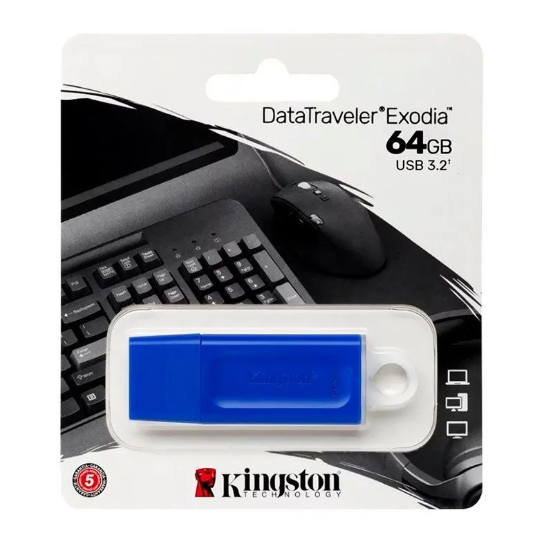 PENDRIVE KINGSTON DATATRAVELER 64GB KC-U2G64-7GB USB 3.2 EXODIA/64GB