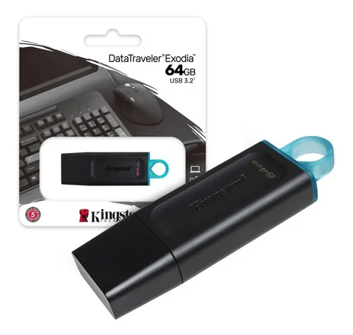 PENDRIVE KINGSTON DATATRAVELER 64GB KC-U2G64-5R USB 3.2 EXODIA/64GB