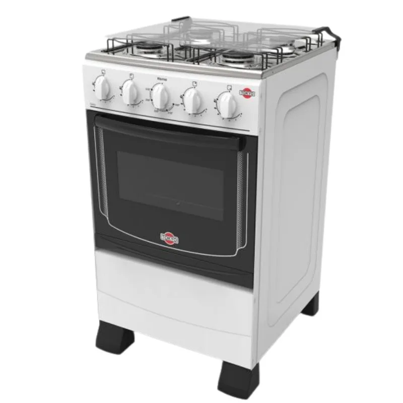 Cocina a gas Tokyo Flamex blanca de 4 hornallas con horno