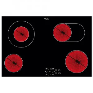 Anafe vitrocerámico eléctrico Whirlpool WDF77DIM de 77 cm