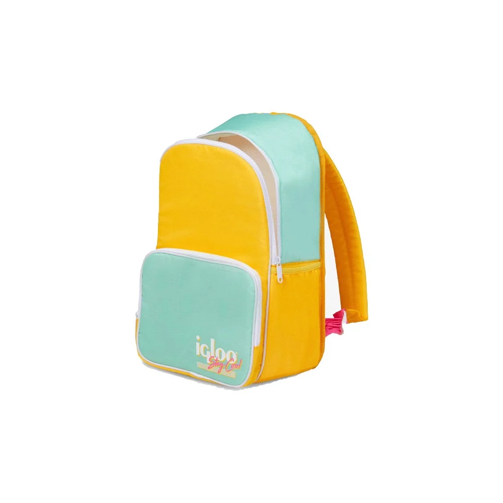 MOCHILA TERMICA IGLOO 24 LATAS RETRO BACKPACK AMARILLO/VERDE 60967 - Vista 3