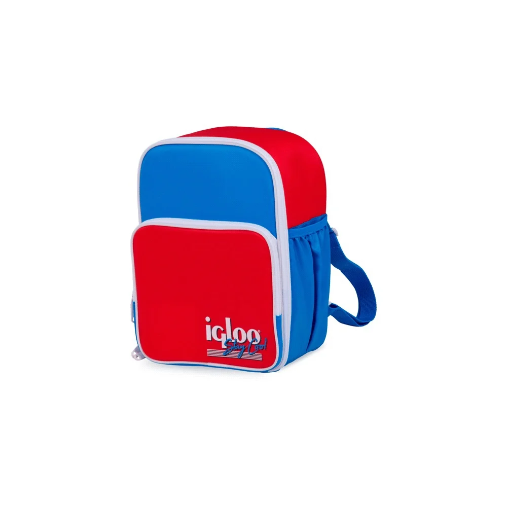 MOCHILA TERMICA IGLOO 12 LATAS RETRO ROJO/AZUL 63075 - Vista 3