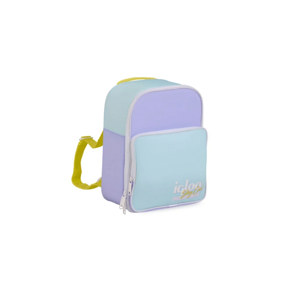 MOCHILA TERMICA IGLOO 12 LATAS RETRO LILA/AMARILLO 63074 - Vista 2