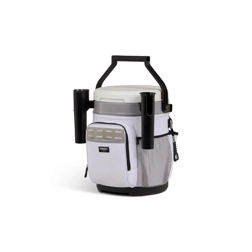 CONSERVADORA IGLOO 19 LITROS BUCKET BLANCO 63551 CON PORTACAÑAS DE PESCAR - Vista 2