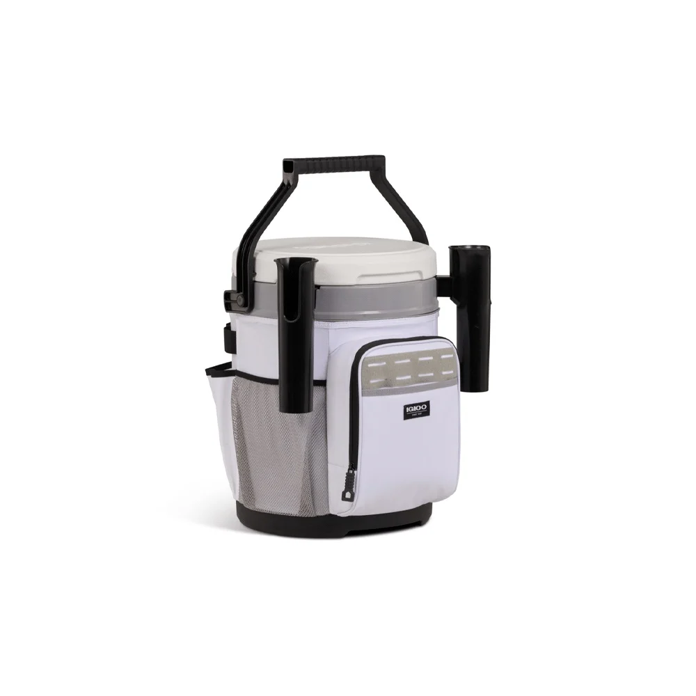 CONSERVADORA IGLOO 19 LITROS BUCKET BLANCO 63551 CON PORTACAÑAS DE PESCAR - Vista 3