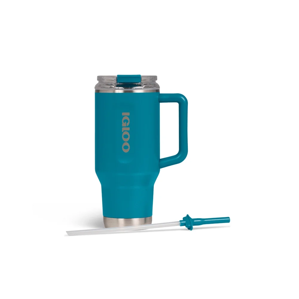 VASO TERMICO IGLOO 950ML  AZUL MODERNO  C/PAJITA 71223 - Vista 4