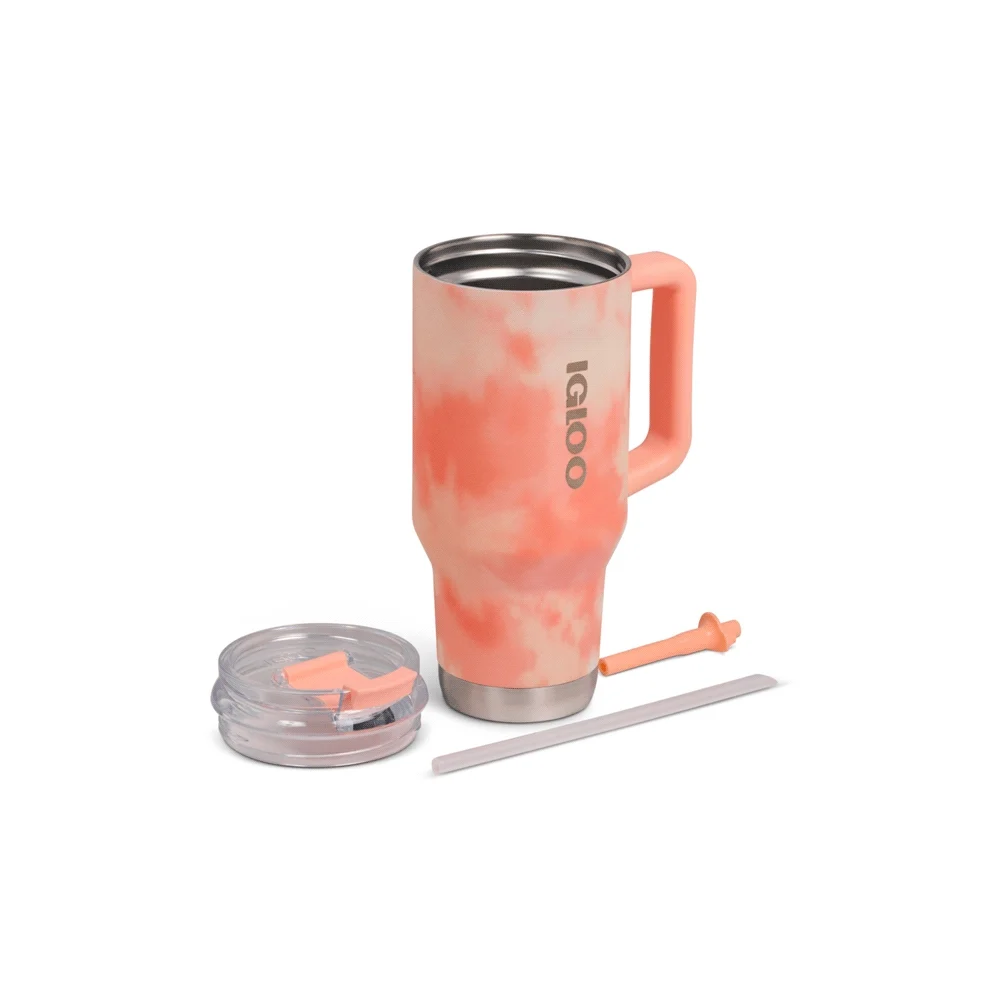 VASO TERMICO IGLOO 950ML ICE DYE NARANJA  C/PAJITA 71312 - Vista 4