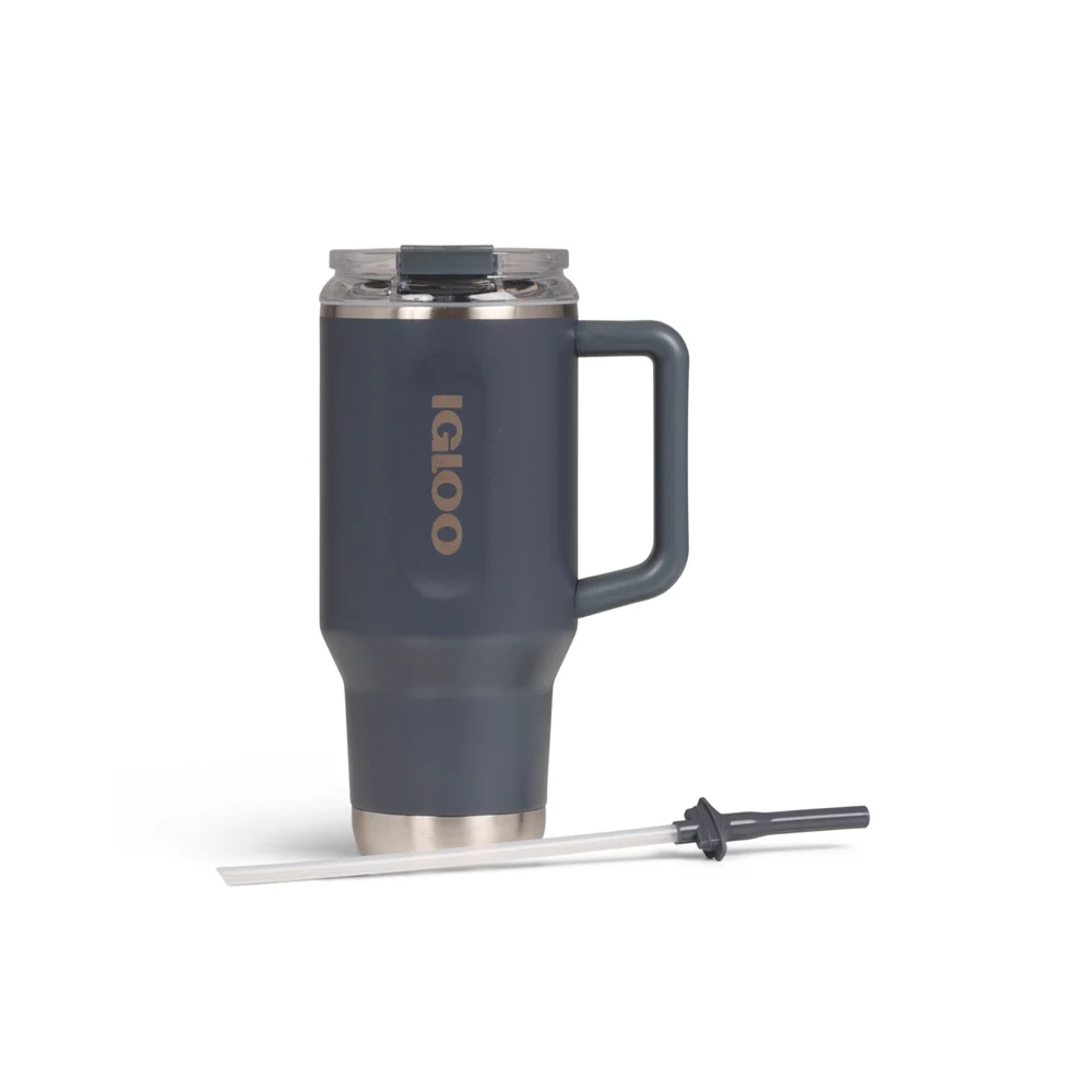 VASO TERMICO IGLOO 950ML  CARBONITE C/PAJITA 71222 - Vista 4