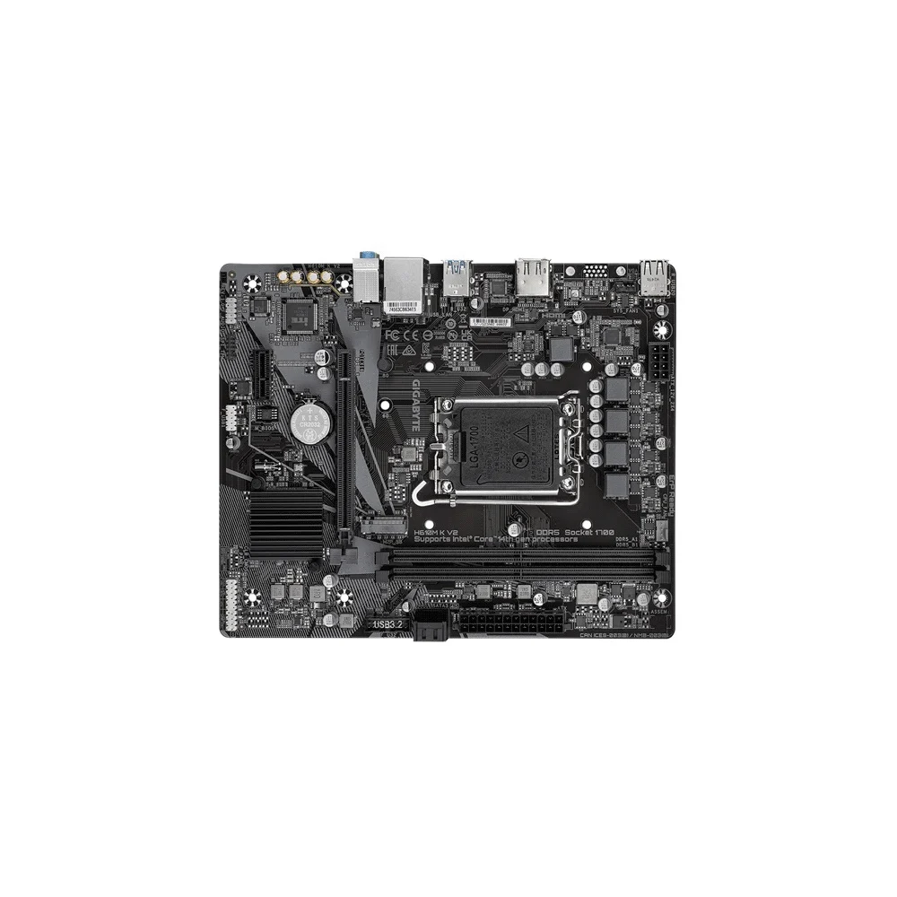 PLACA MADRE GIGABYTE 1700 H610M K V2 DDR5 S/R/HDMI/DP/M2/USB3.2/MATX - Vista 4