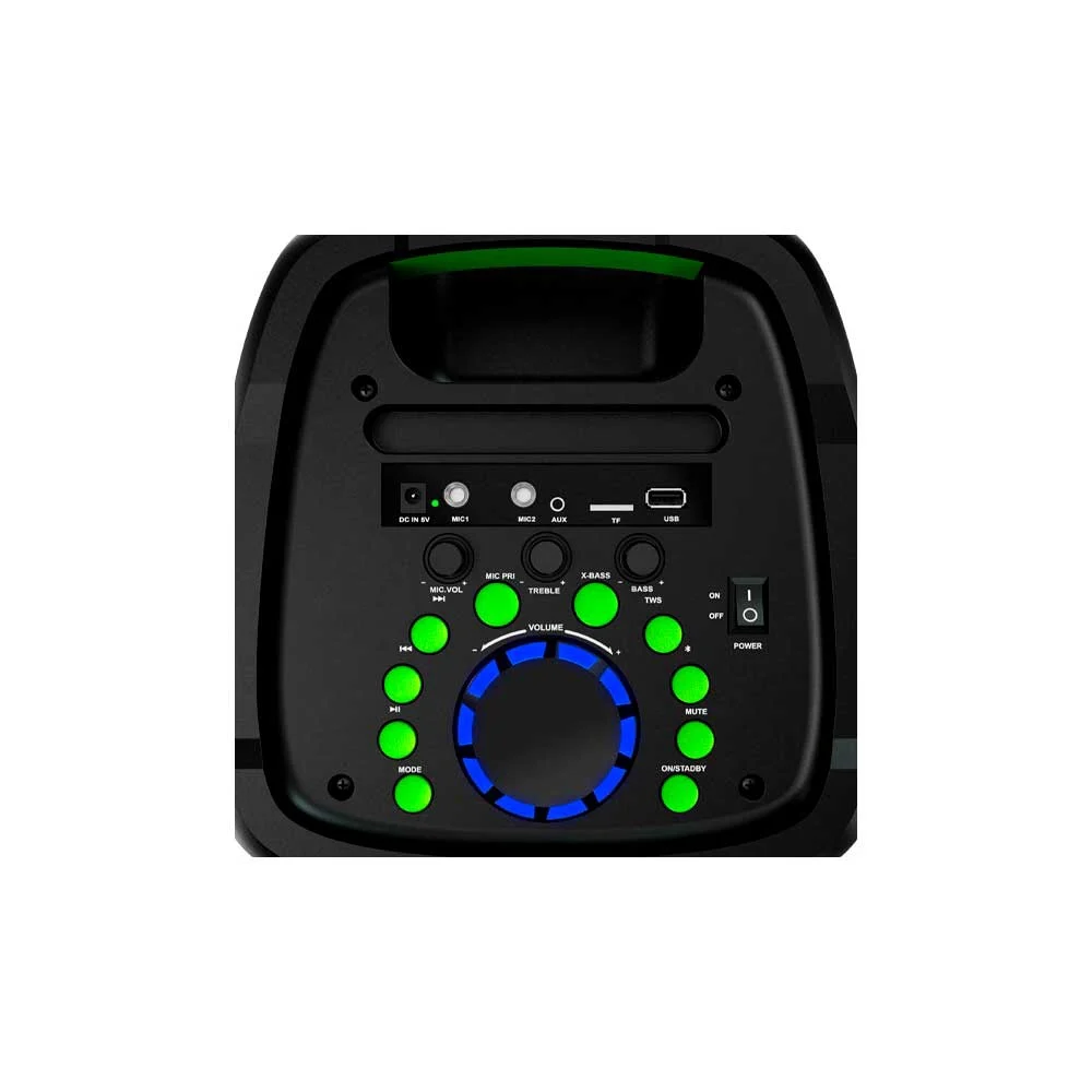 PARLANTE KLIP BOOMFIRE X 1500W KLS-652 BT/AUX/SD/USB/FM/TWS/LED/BAT/NEGRO - Vista 3