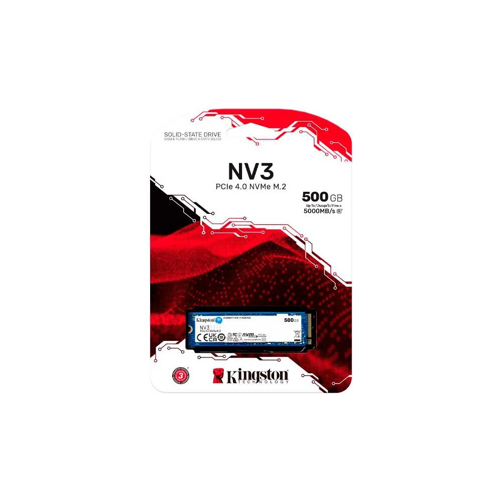 SSD M.2 NVME 500GB KINGSTON SNV3S/500G 5000/3000MB/S PCIE 4.0 - Vista 3