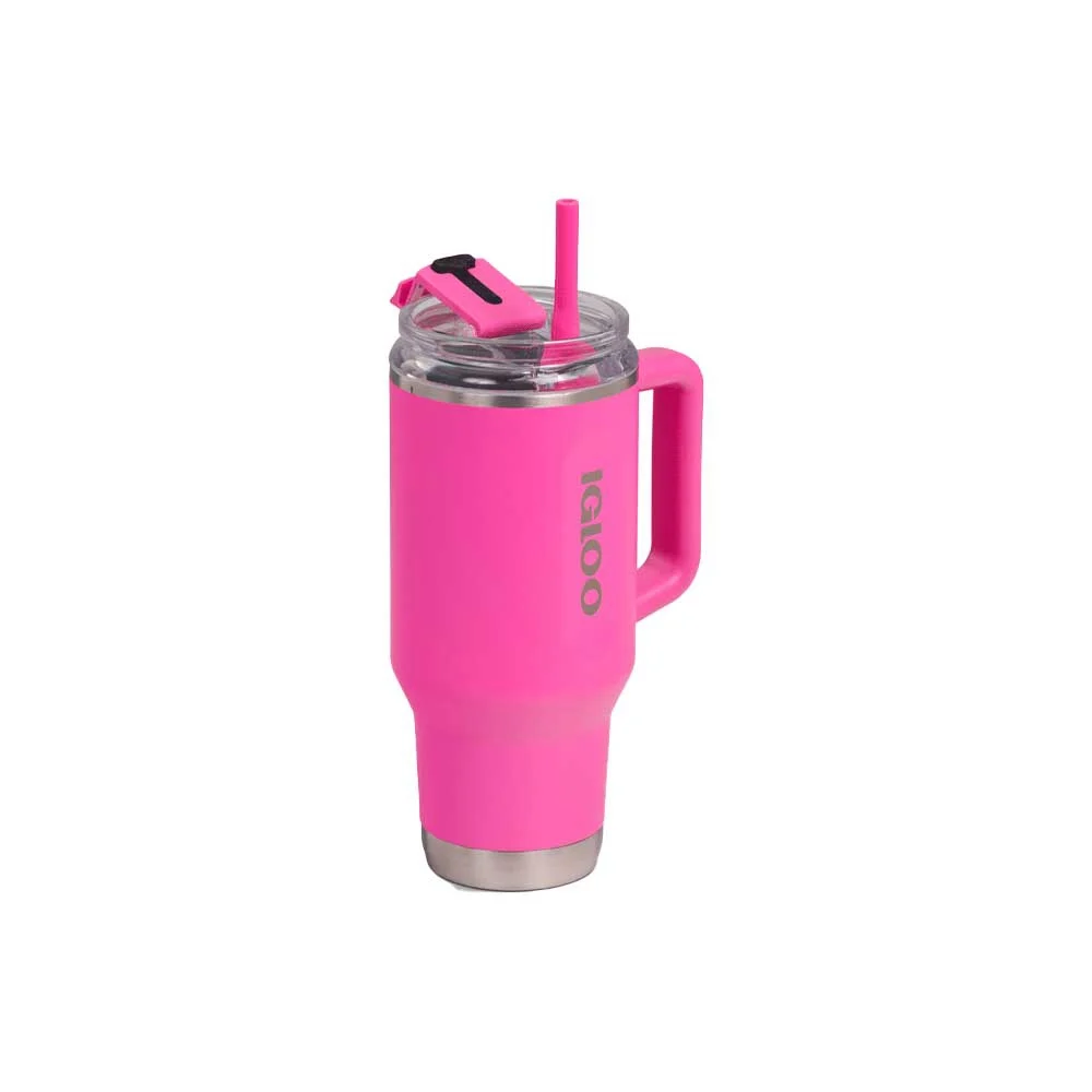VASO TERMICO IGLOO 950 ML ICE DYE ROSA C/PAJITA 71363 - Vista 2