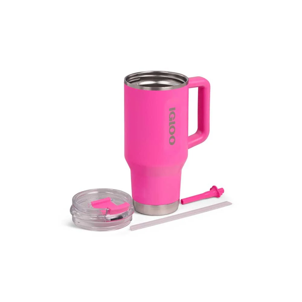 VASO TERMICO IGLOO 950 ML ICE DYE ROSA C/PAJITA 71363 - Vista 3