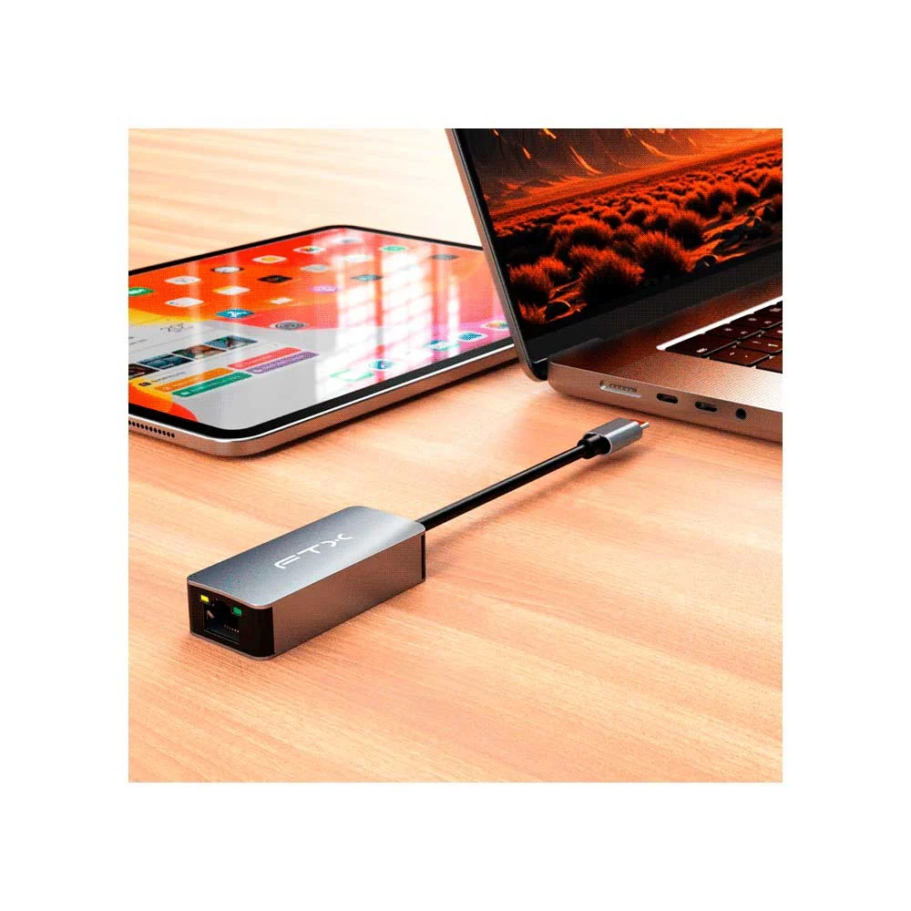 ADAPTADOR USB-C 3.1 - RJ45 M/H FTX-CML2500-AG 2.5GBPS/GRIS - Vista 2