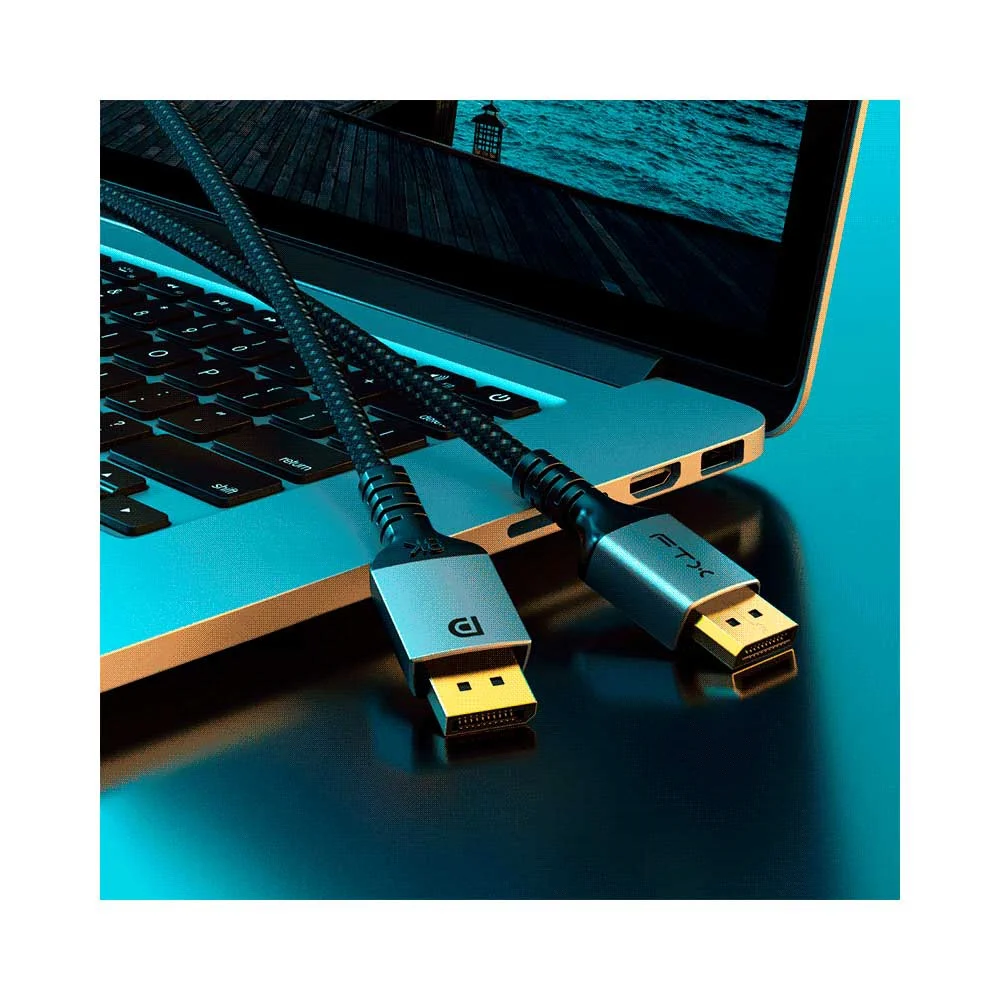 CABLE DISPLAYPORT M/M 1M FTX-DP8K-AG1 DP1.4/8K/60HZ/4K/120HZ/32.4GBPS - Vista 2