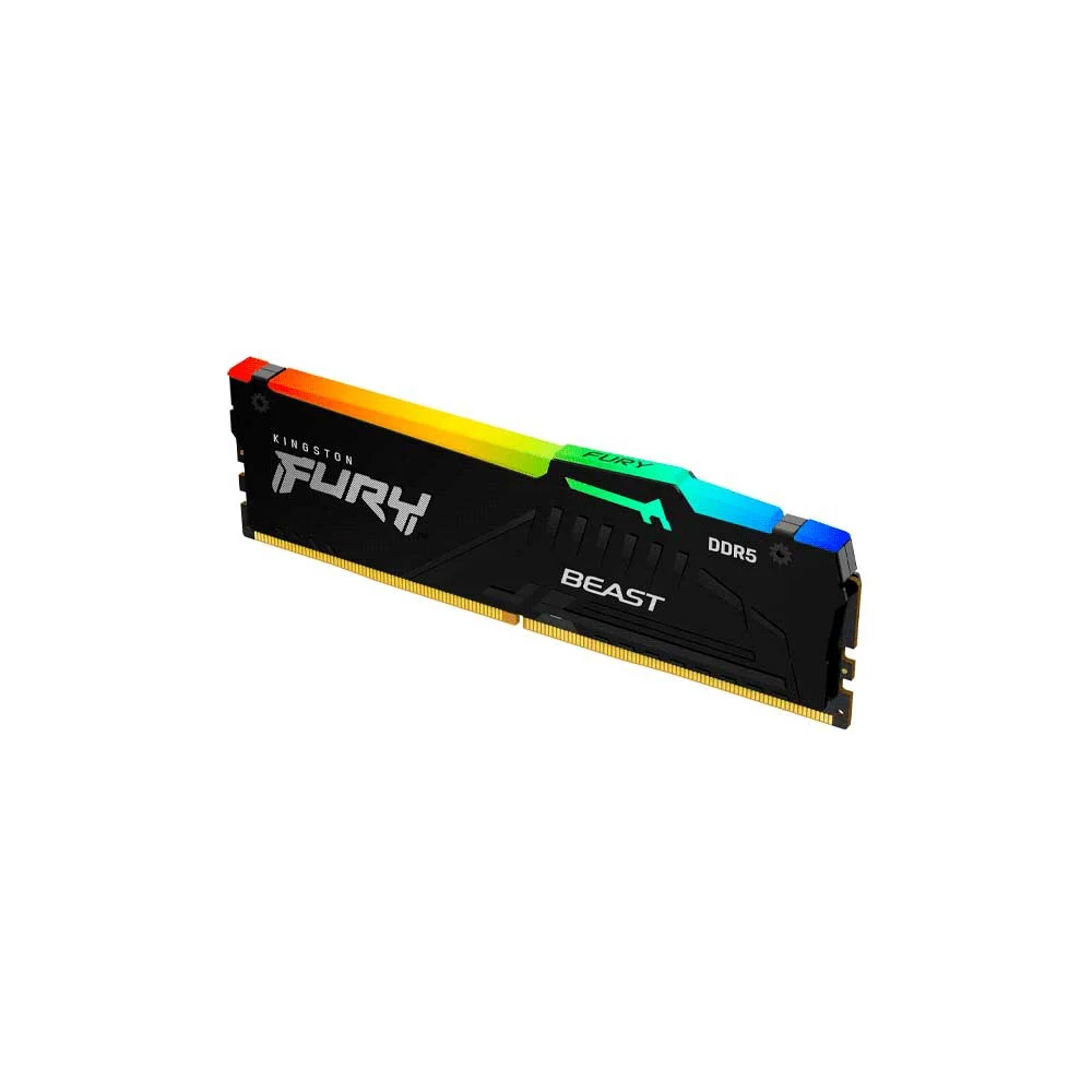 MEMORIA RAM DDR5 16G 6000 KINGSTON FURY BEAST BK KF560C36BBE2A-16 RGB XMP - Vista 2