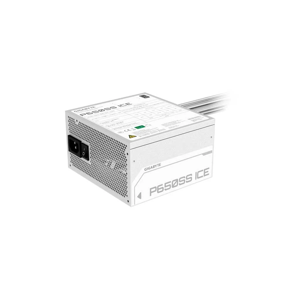 FUENTE GIGABYTE 650W 80PLUS SILVER BLANCO 220V GP-P650SS ICE - Vista 3