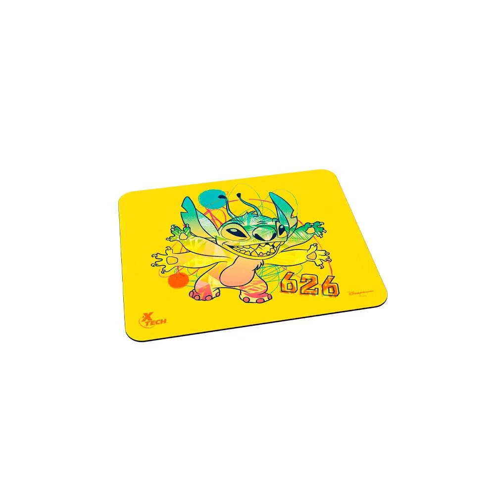MOUSE PAD XTECH XTA-D100ST-YL 22X18X0.2CM STITCH AMARILLO - Vista 2