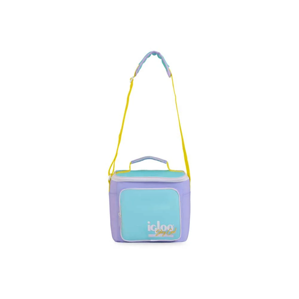 BOLSA TERMICA IGLOO 9 LATAS VERTICAL LUNCH RETRO LILA 63082 - Vista 5