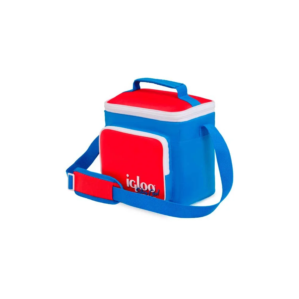 BOLSA TERMICA IGLOO 9 LATAS VERTICAL LUNCH RETRO AZUL Y ROJO 63083 - Vista 2