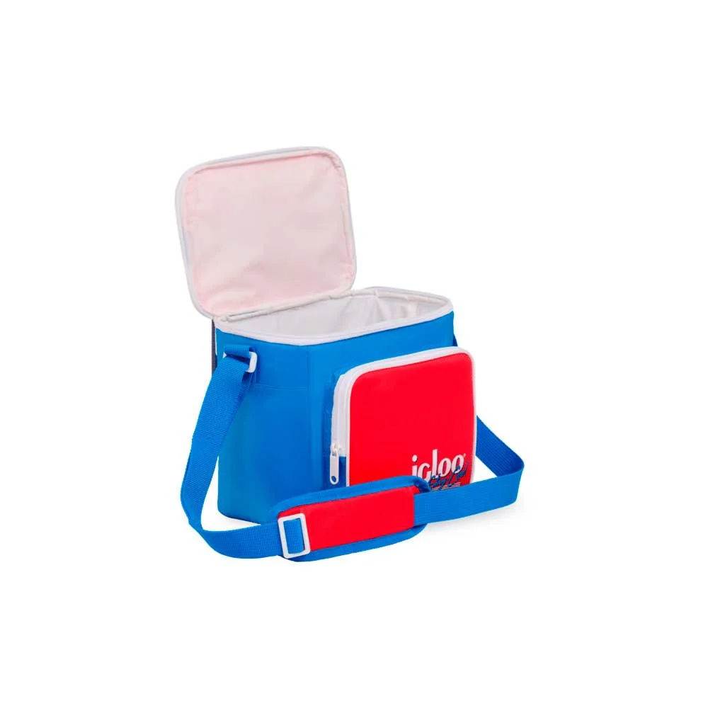 BOLSA TERMICA IGLOO 9 LATAS VERTICAL LUNCH RETRO AZUL Y ROJO 63083 - Vista 3