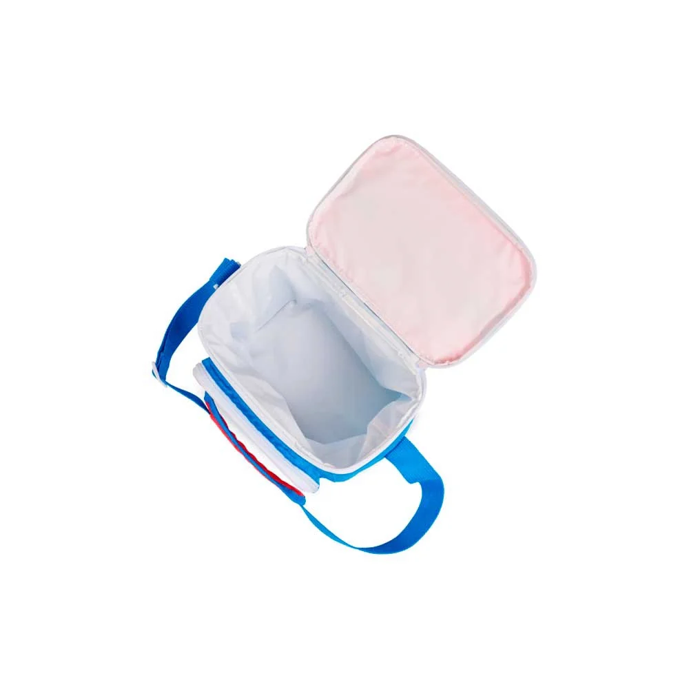 BOLSA TERMICA IGLOO 9 LATAS VERTICAL LUNCH RETRO AZUL Y ROJO 63083 - Vista 4