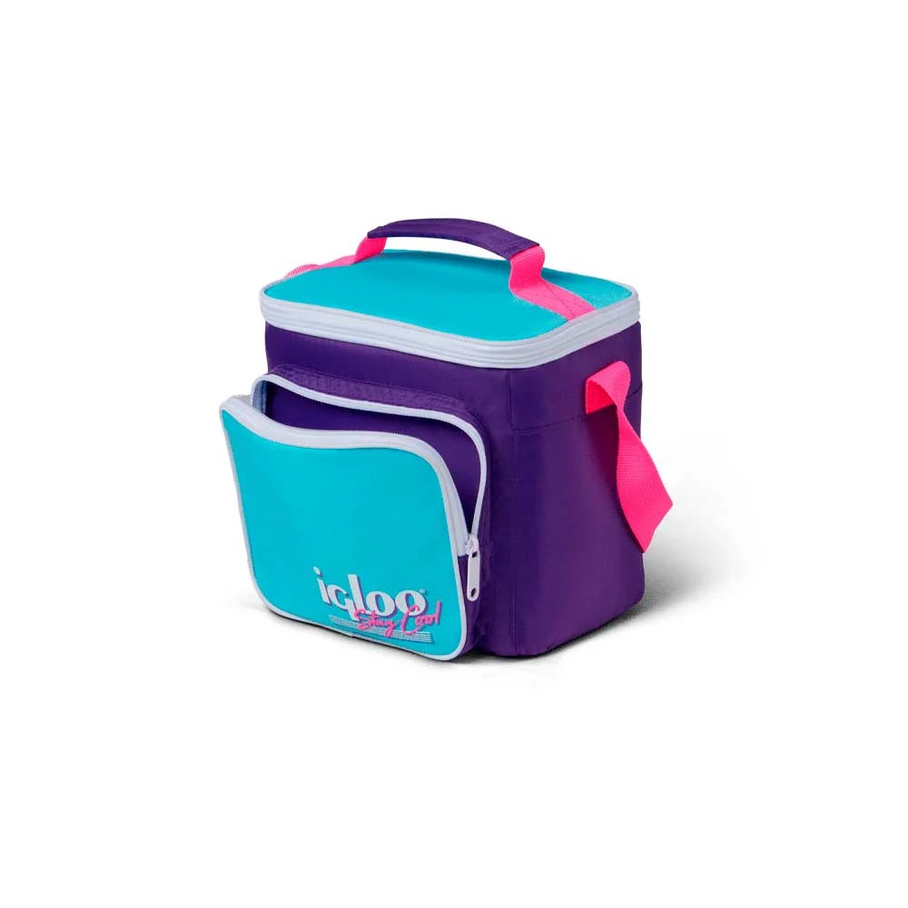 BOLSA TERMICA IGLOO 9 LATAS VERTICAL LUNCH RETRO VIOLETA 66060 - Vista 3
