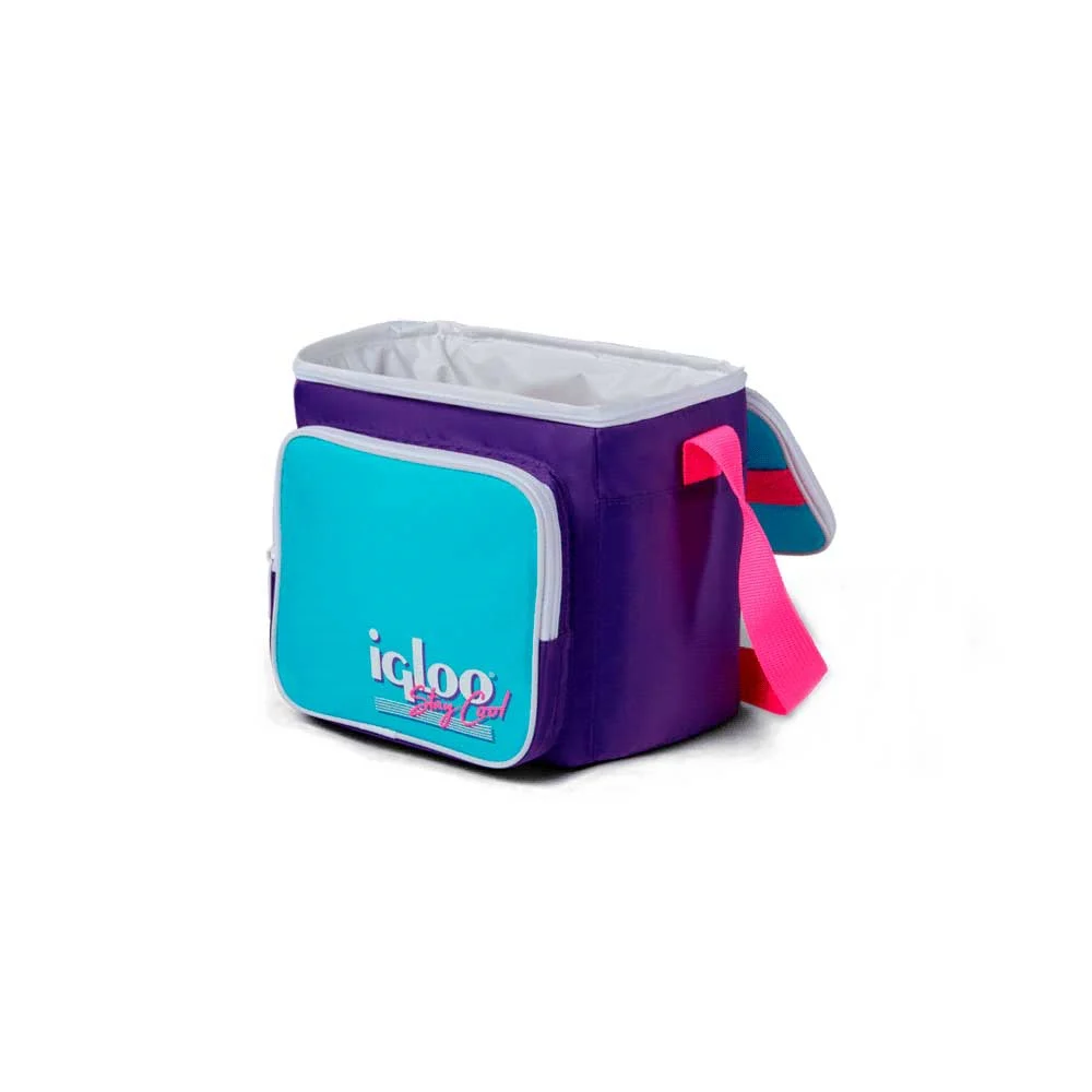 BOLSA TERMICA IGLOO 9 LATAS VERTICAL LUNCH RETRO VIOLETA 66060 - Vista 4