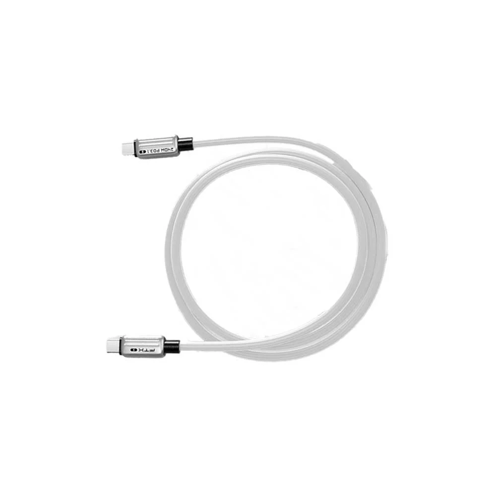 CABLE USB-C M/M 1M FTX-CM240-ZSW1 240W/480MBPS/5A/48V/IPHONE BLANCO - Vista 2