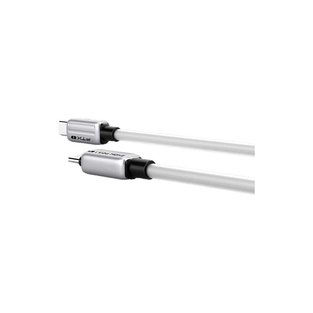 CABLE USB-C M/M 1M FTX-CM240-ZSW1 240W/480MBPS/5A/48V/IPHONE BLANCO - Vista 3