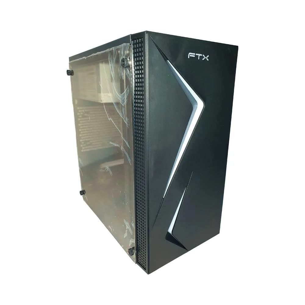 GABINETE KIT FTX271R C/FUENTE 500W MOUSE+TECL+SPK+LATERAL TRANSP MATX/MITX - Vista 2