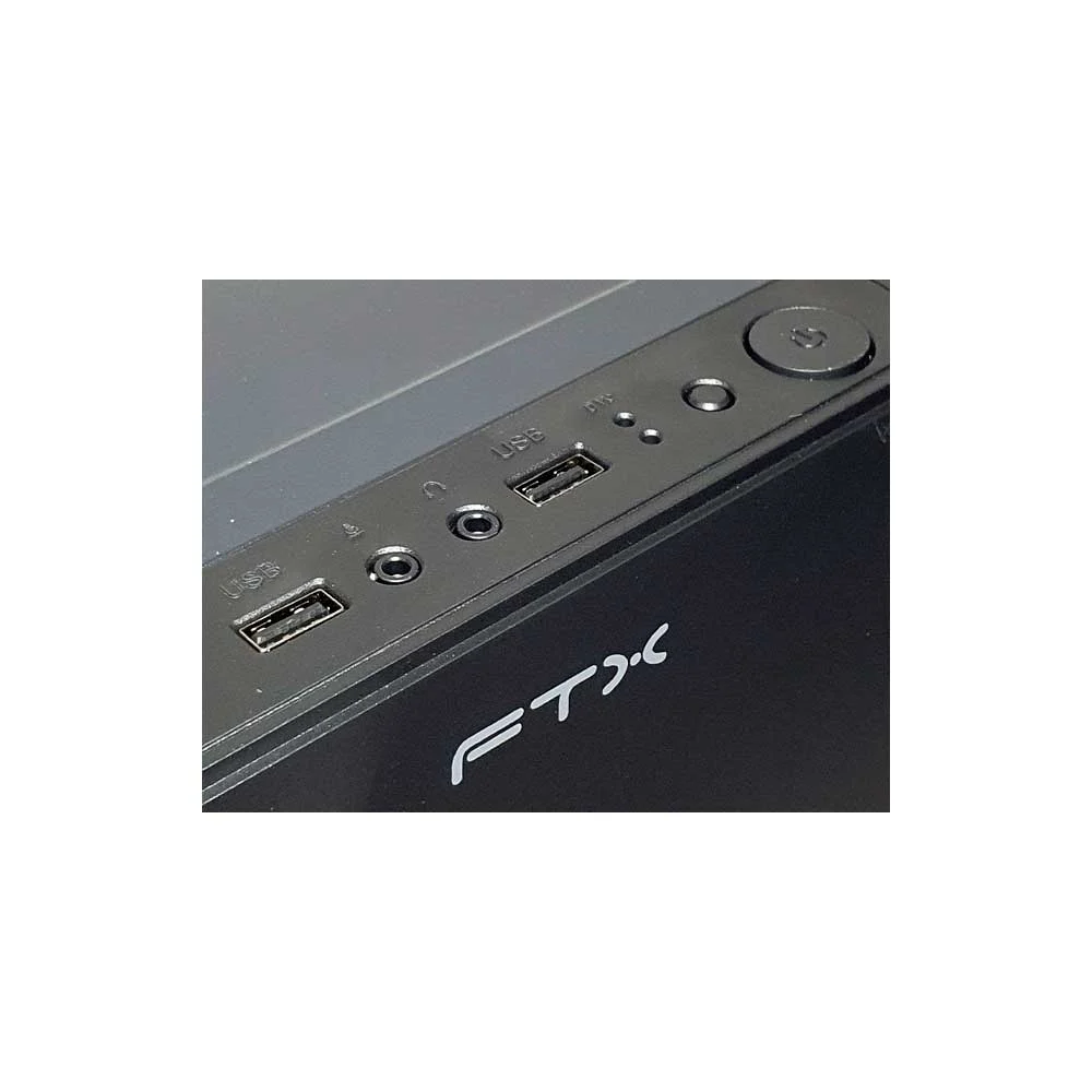 GABINETE KIT FTX271R C/FUENTE 500W MOUSE+TECL+SPK+LATERAL TRANSP MATX/MITX - Vista 4