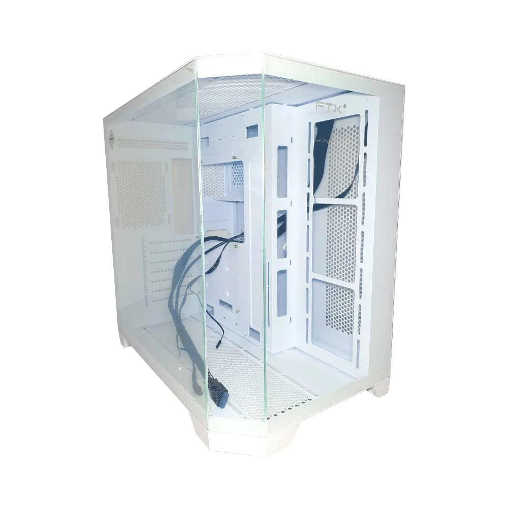 GABINETE GAMER FTX-TANKWH VIDRIO TEMPLADO AQUARIO ATX/MATX/MITX BLANCO - Vista 2