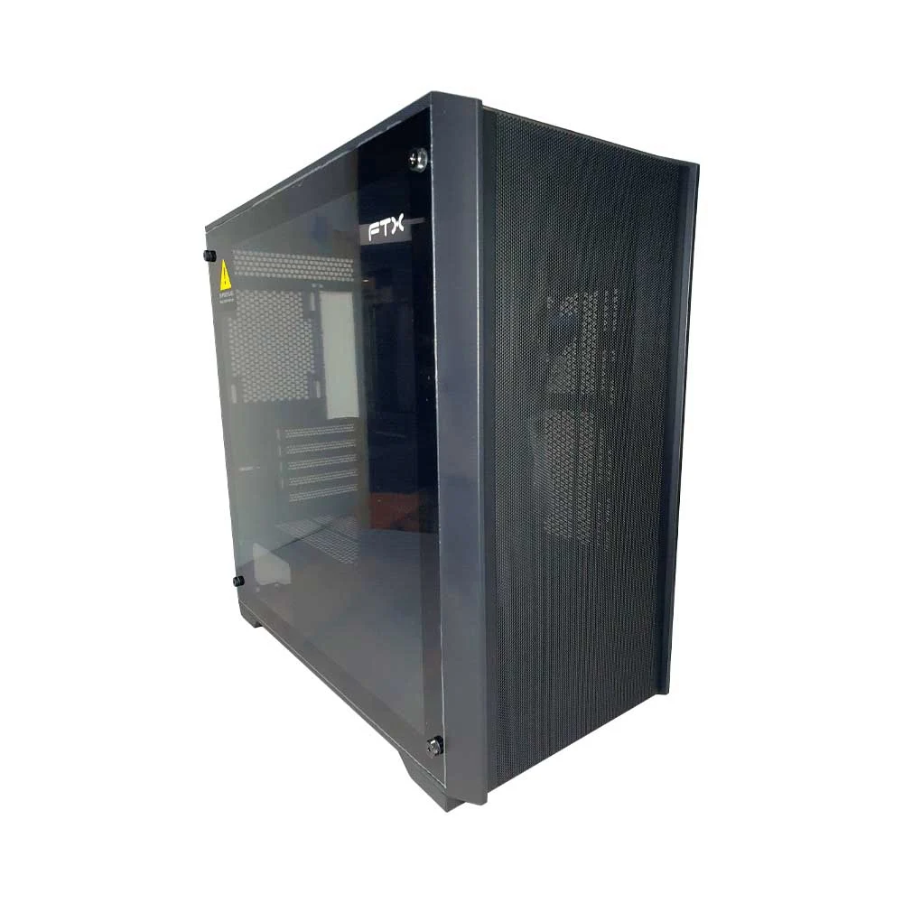 GABINETE GAMER FTX-702BK VIDRIO TEMPLADO MATX/MITX NEGRO - Vista 3