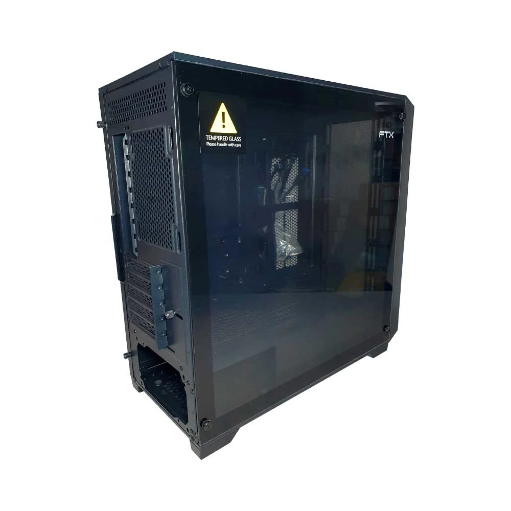 GABINETE GAMER FTX-702BK VIDRIO TEMPLADO MATX/MITX NEGRO - Vista 4