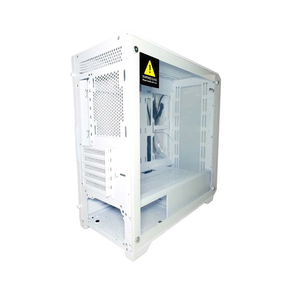 GABINETE GAMER FTX-702WH VIDRIO TEMPLADO MATX/MITX BLANCO - Vista 4