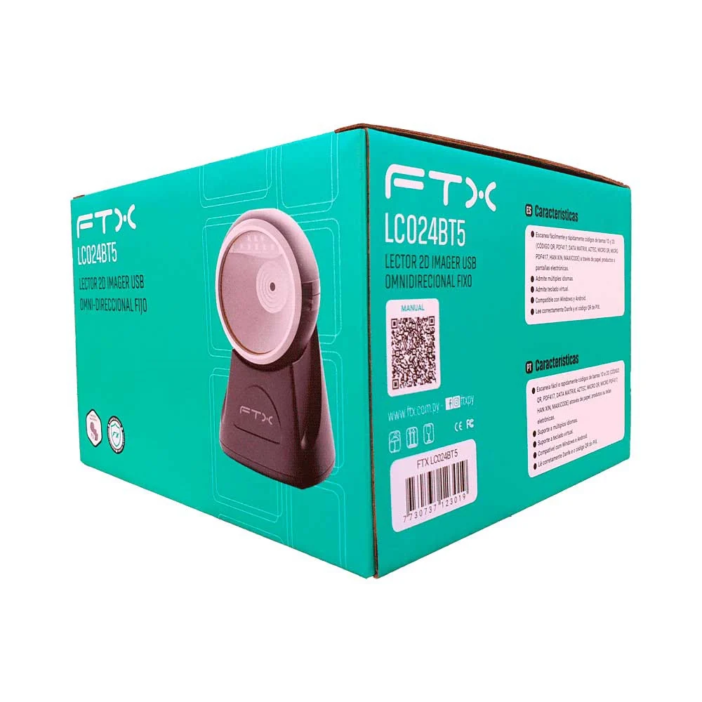 LECTOR FTX LC024BT5 2D IMAGER USB OMNI-DIRECIONAL FIJO/AUT/MESA - Vista 4