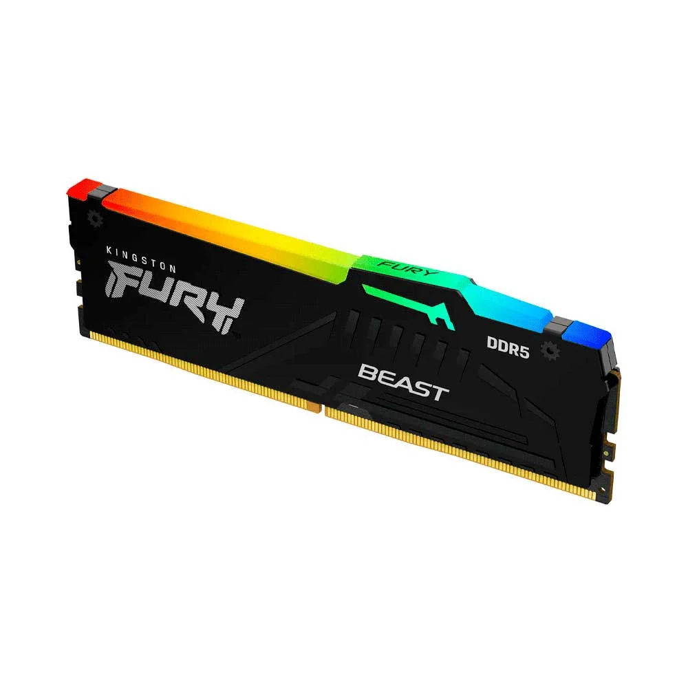 MEMORIA RAM DDR5 16GB 6400 KINGSTON FURY BEAST BK KF564C32BBEA-16 RGB - Vista 2
